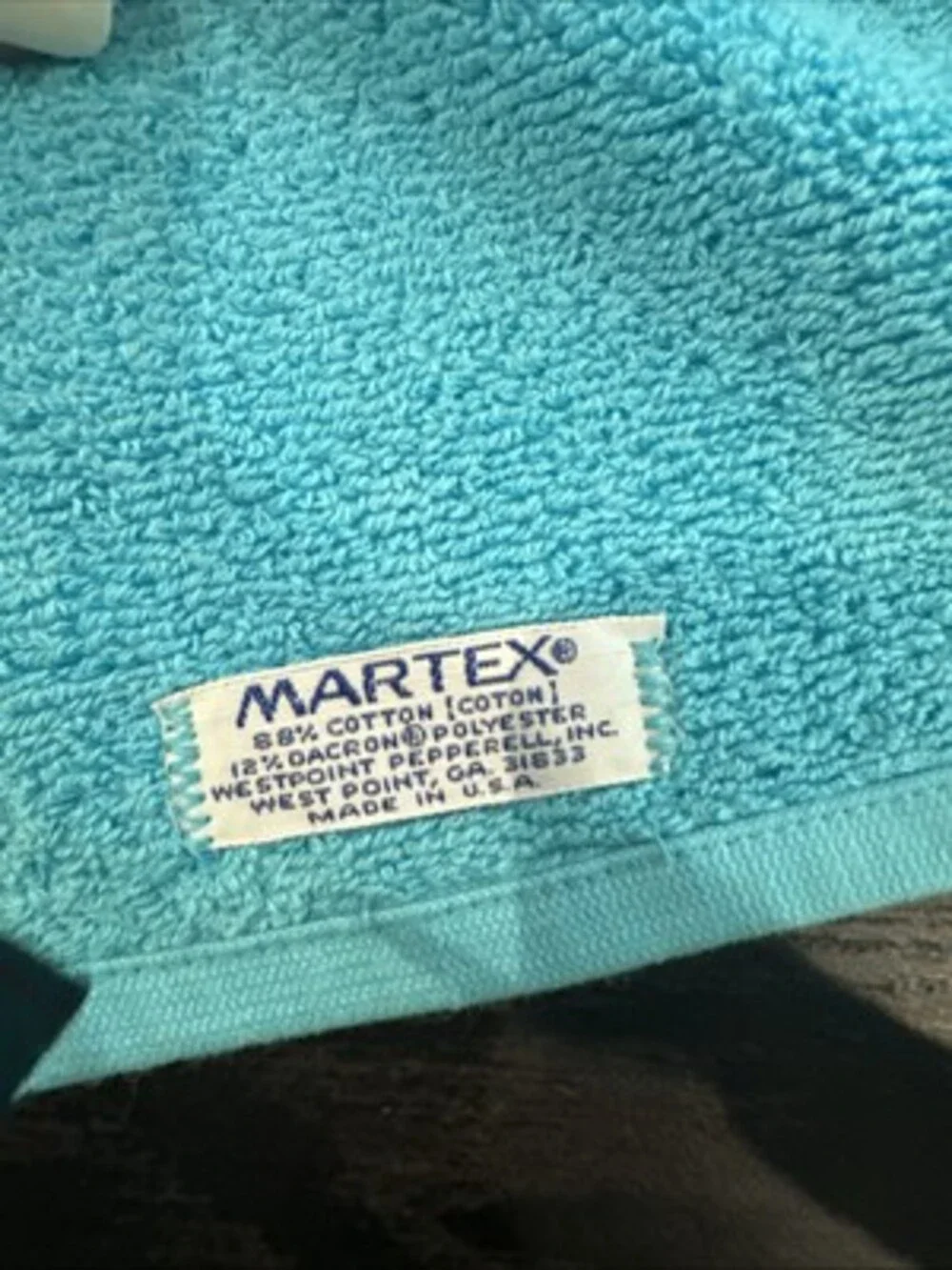 Martex Bathmat Made In USA Cotton Light Blue 34.5” X 20” NEW Please READ